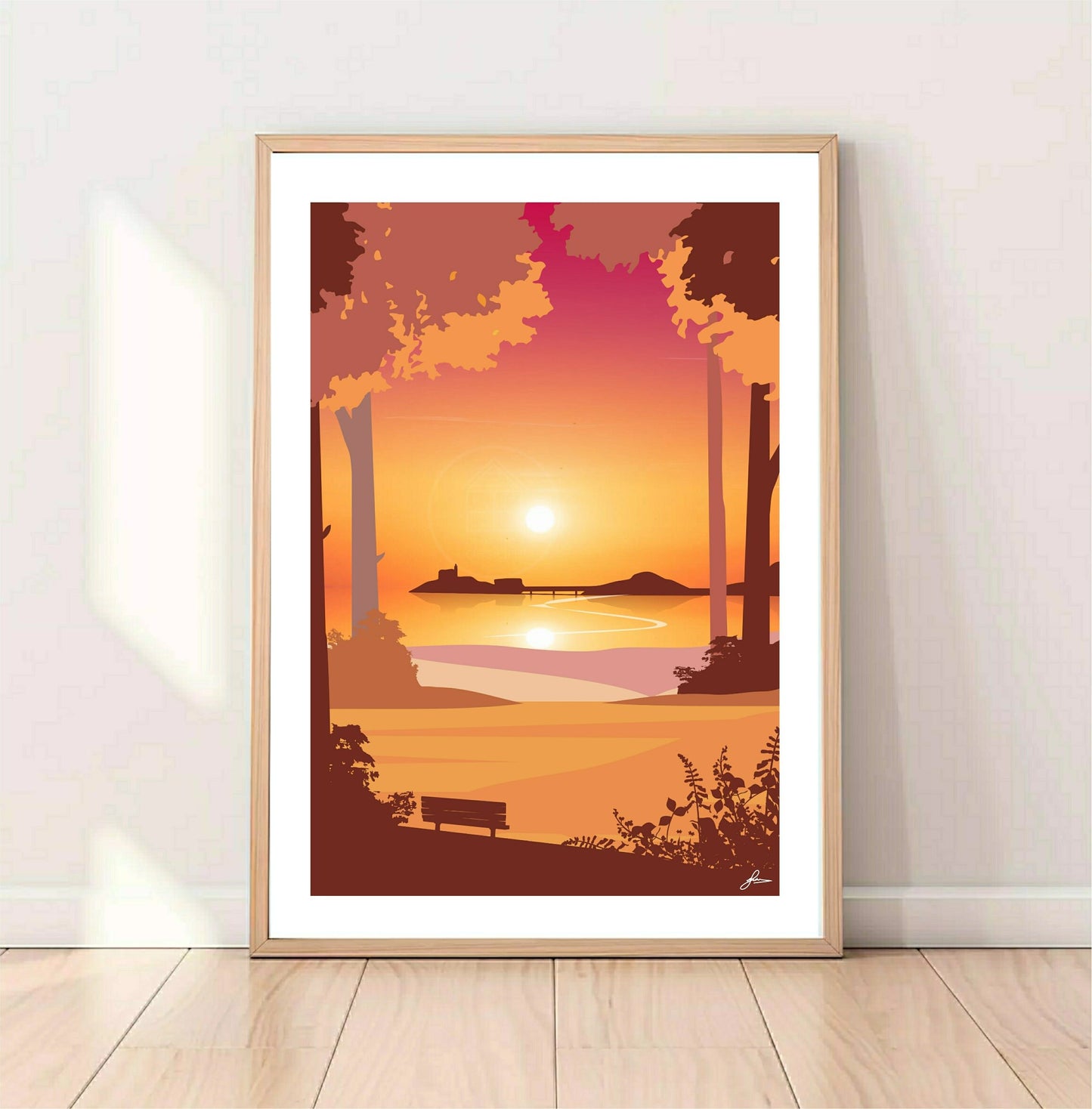 Mumbles Sunrise, Gower Peninsula Print, Gloss Card, Unframed