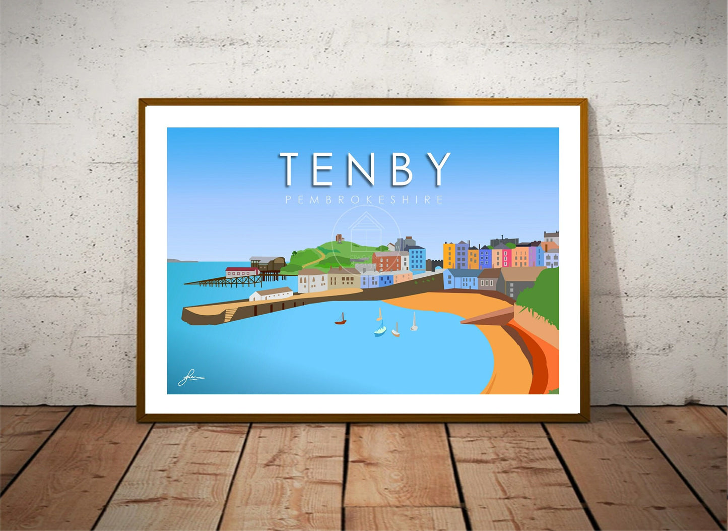 Tenby, Pembrokeshire Print, Gloss Card, Unframed