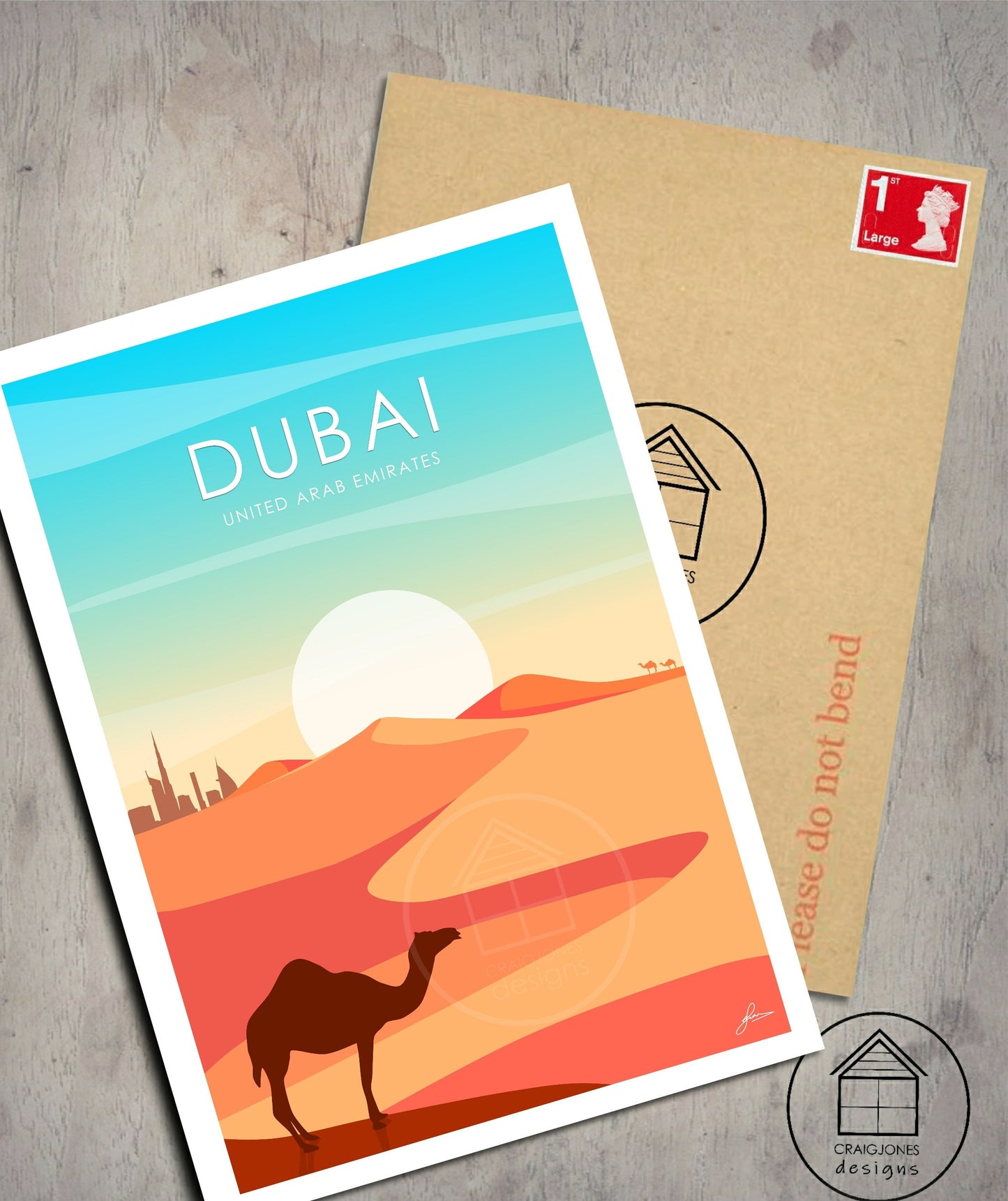 Dubai Print, Gloss Card, Unframed
