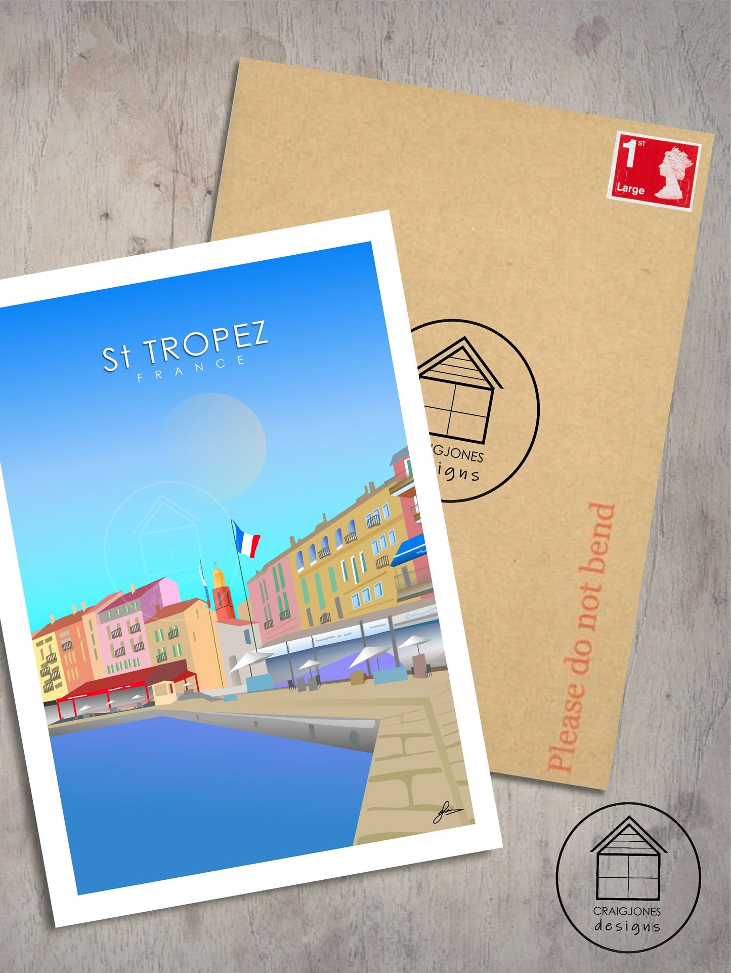 St Tropez, France Print Gloss Card Unframed