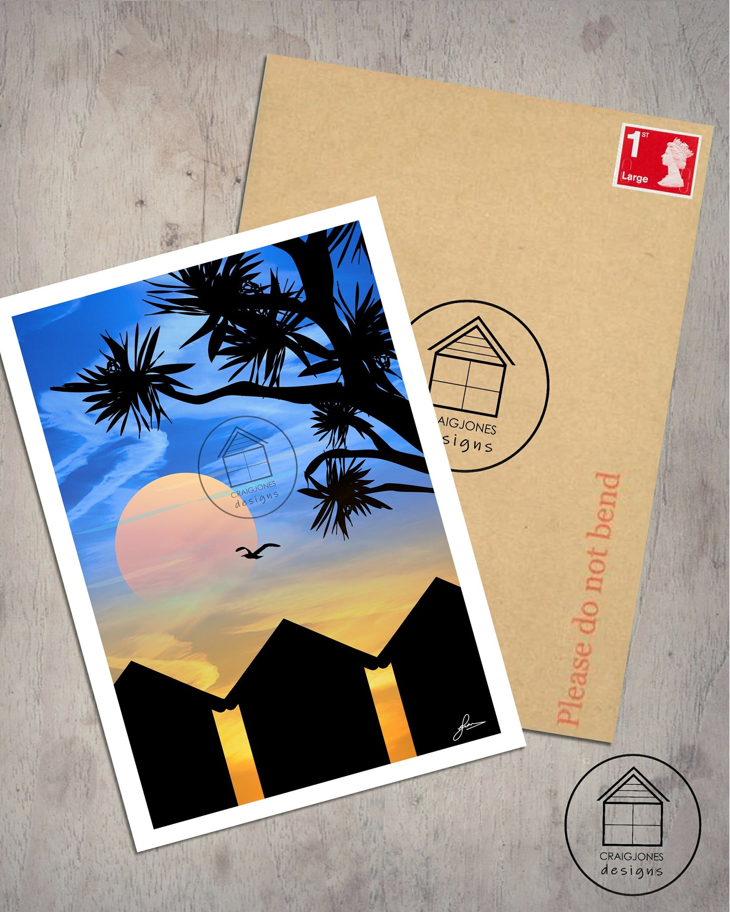 Langland Bay, Gower Peninsula, Print, Gloss Card Unframed
