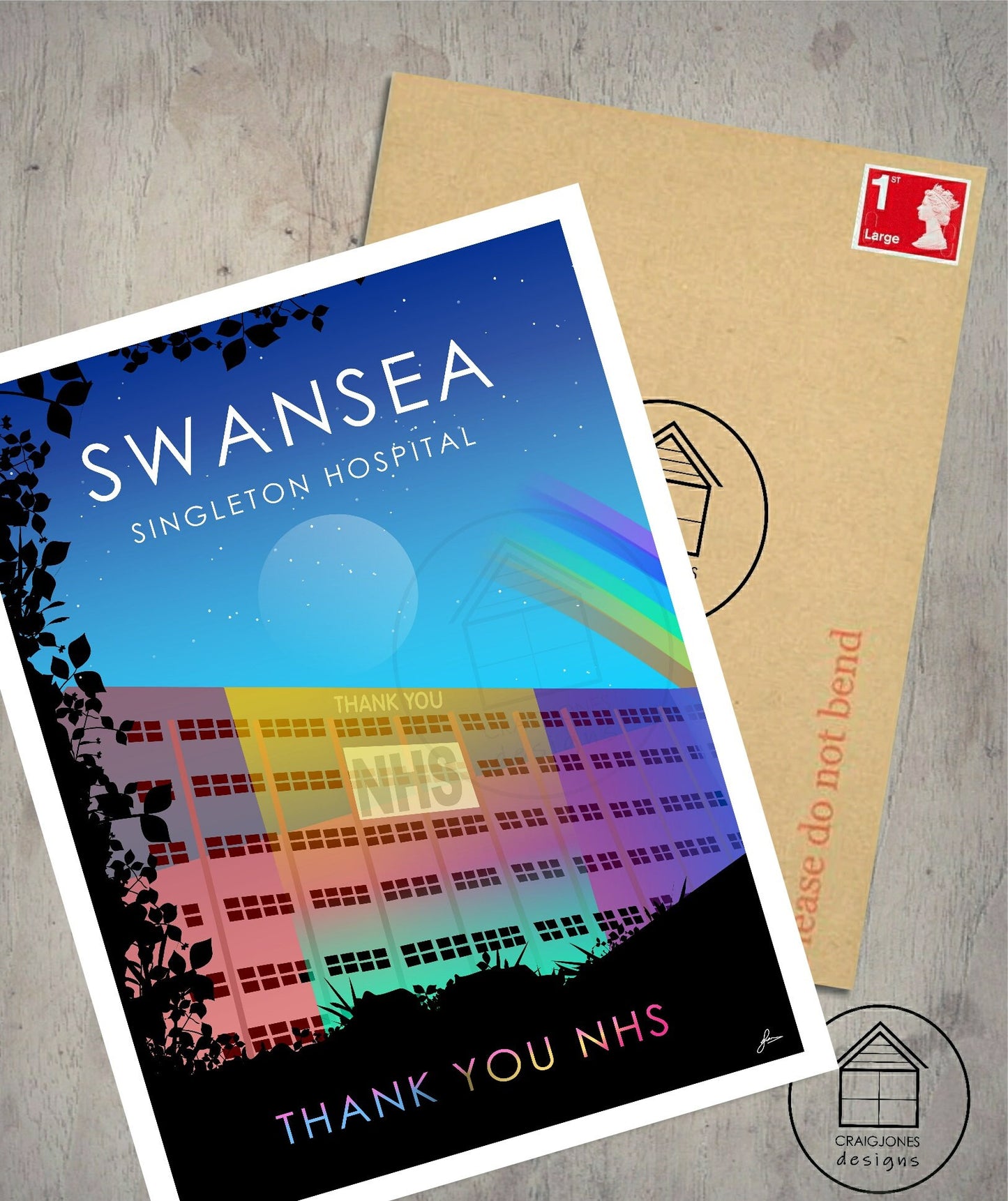 NHS Singleton Hospital Print, Gloss Card, Unframed