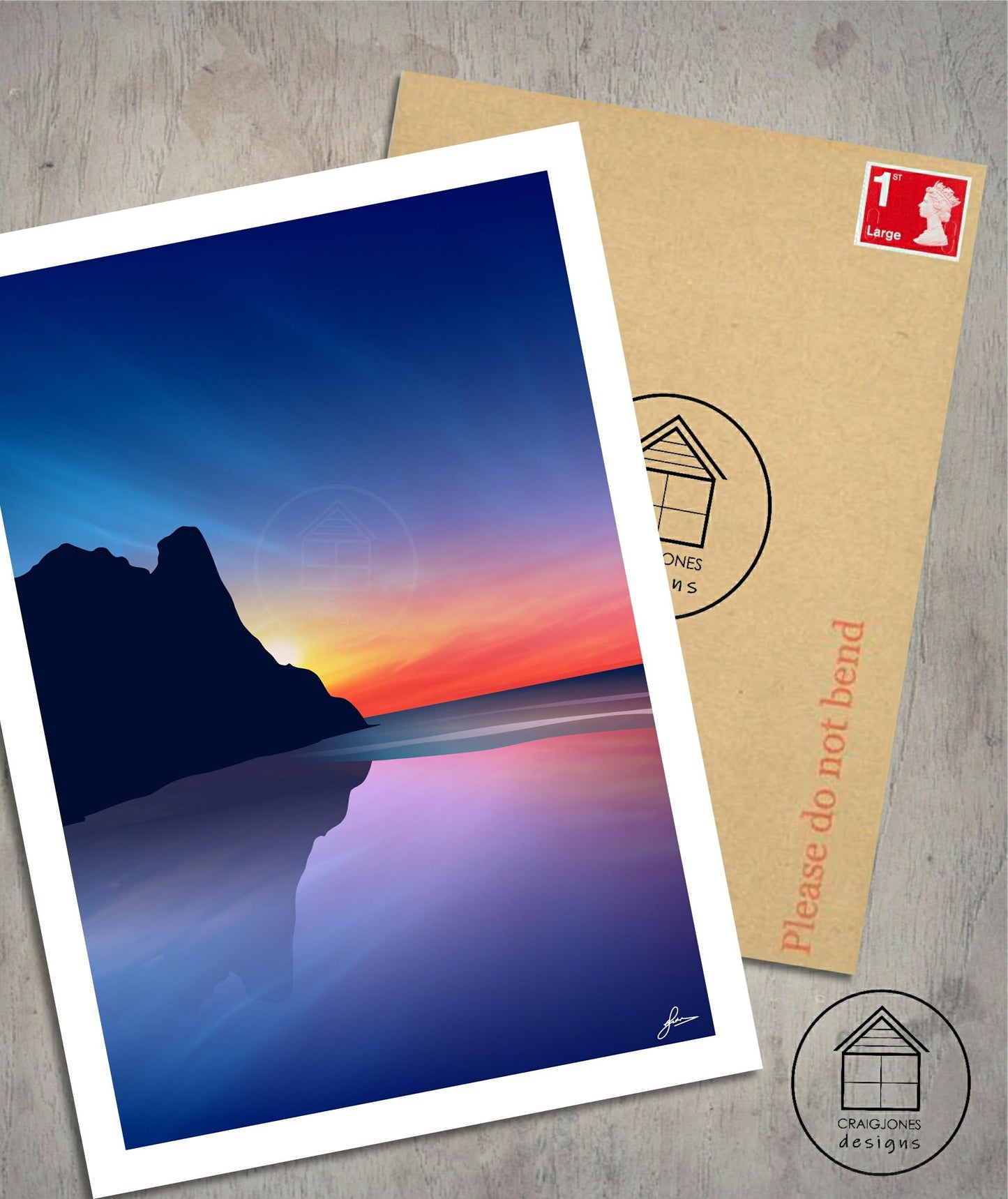 Tor Bay, Gower Peninsula Print, Gloss Card, Unframed