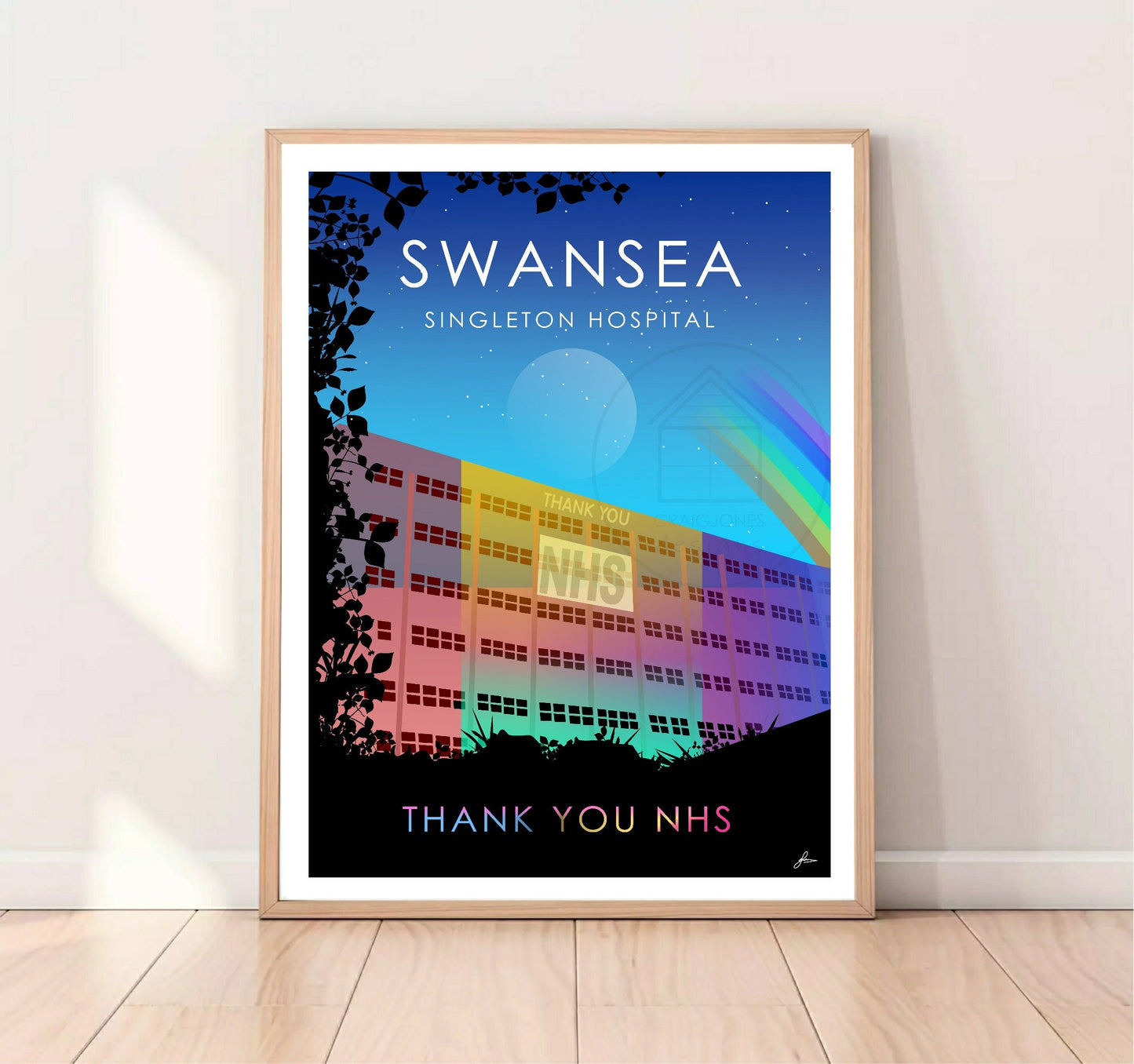 NHS Singleton Hospital Print, Gloss Card, Unframed