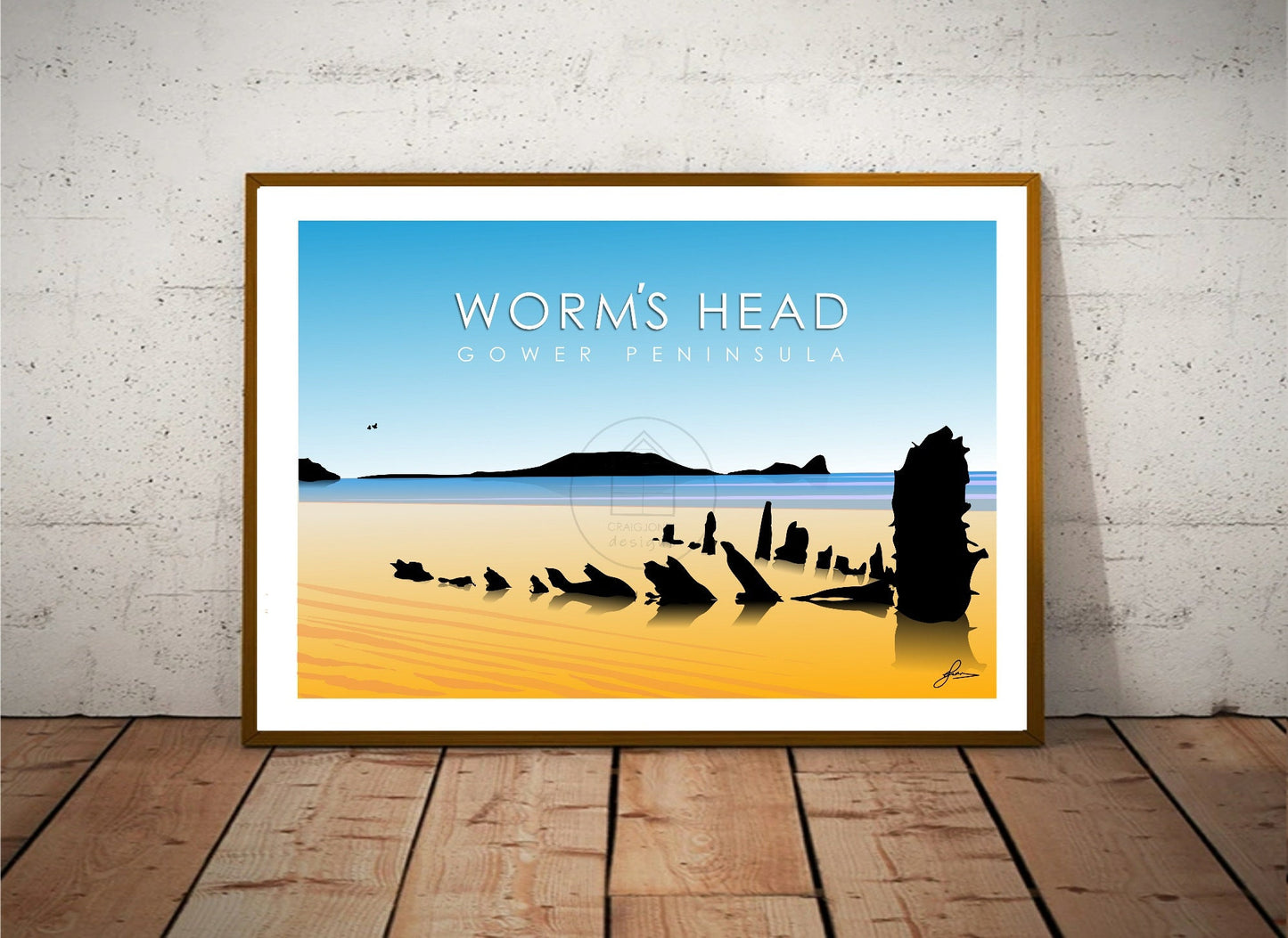 Worm’s Head Helvetia Landscape, Gower Peninsula Print, Gloss Card, Unframed