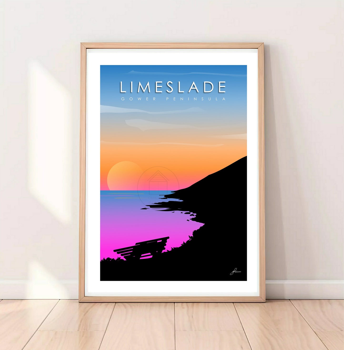 Limeslade, Gower Peninsula, Print Gloss Card, Unframed