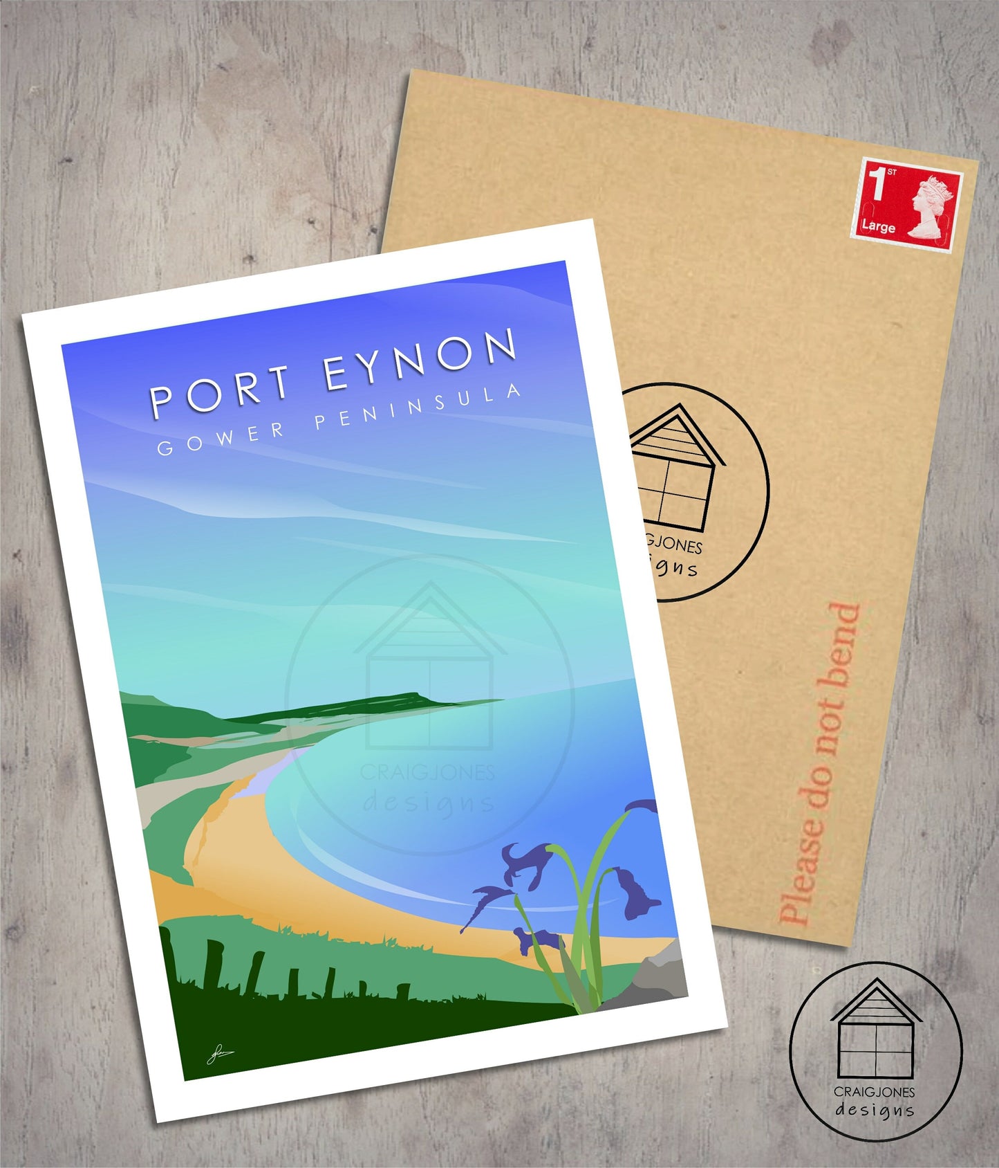Port Eynon, Gower Peninsula Print, Gloss Card, Unframed