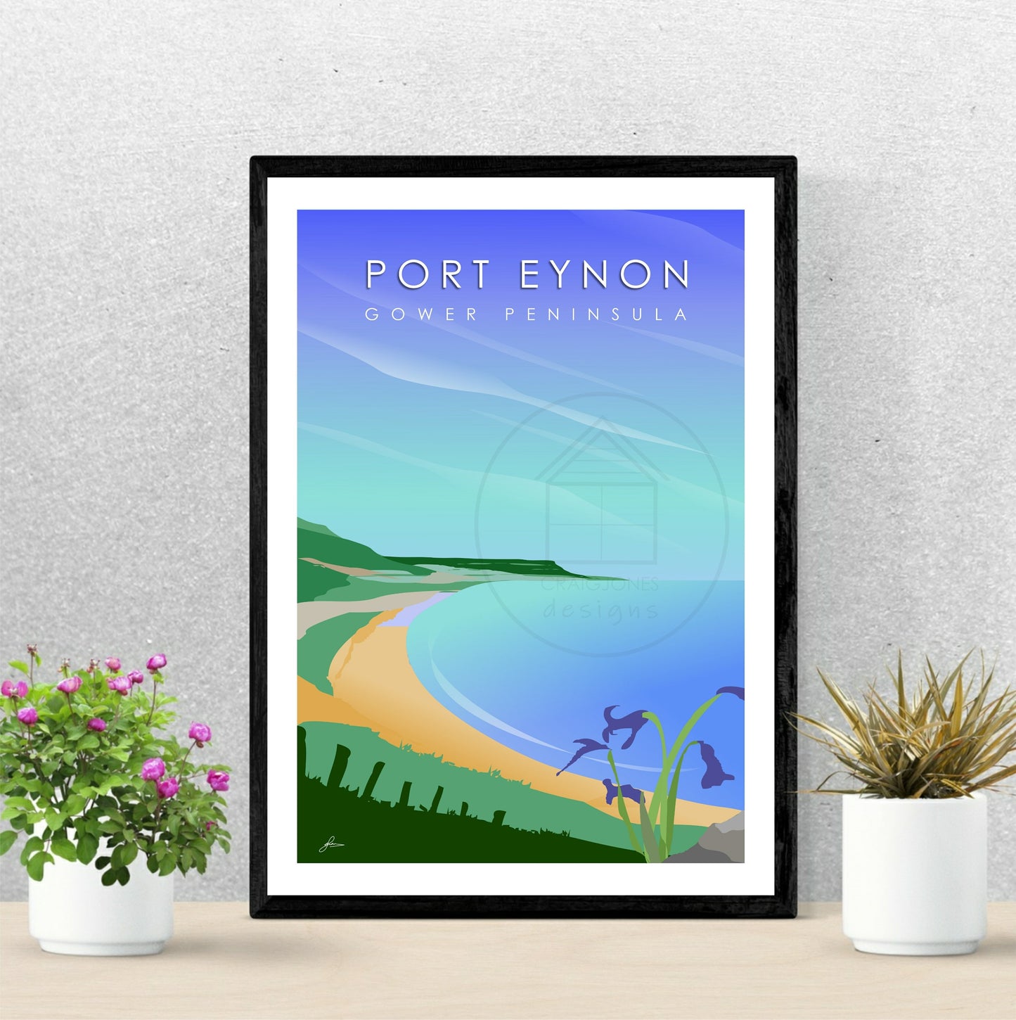 Port Eynon, Gower Peninsula Print, Gloss Card, Unframed