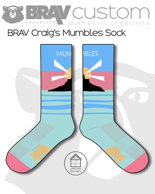 Mumbles Lighthouse Socks, Gower Peninsula