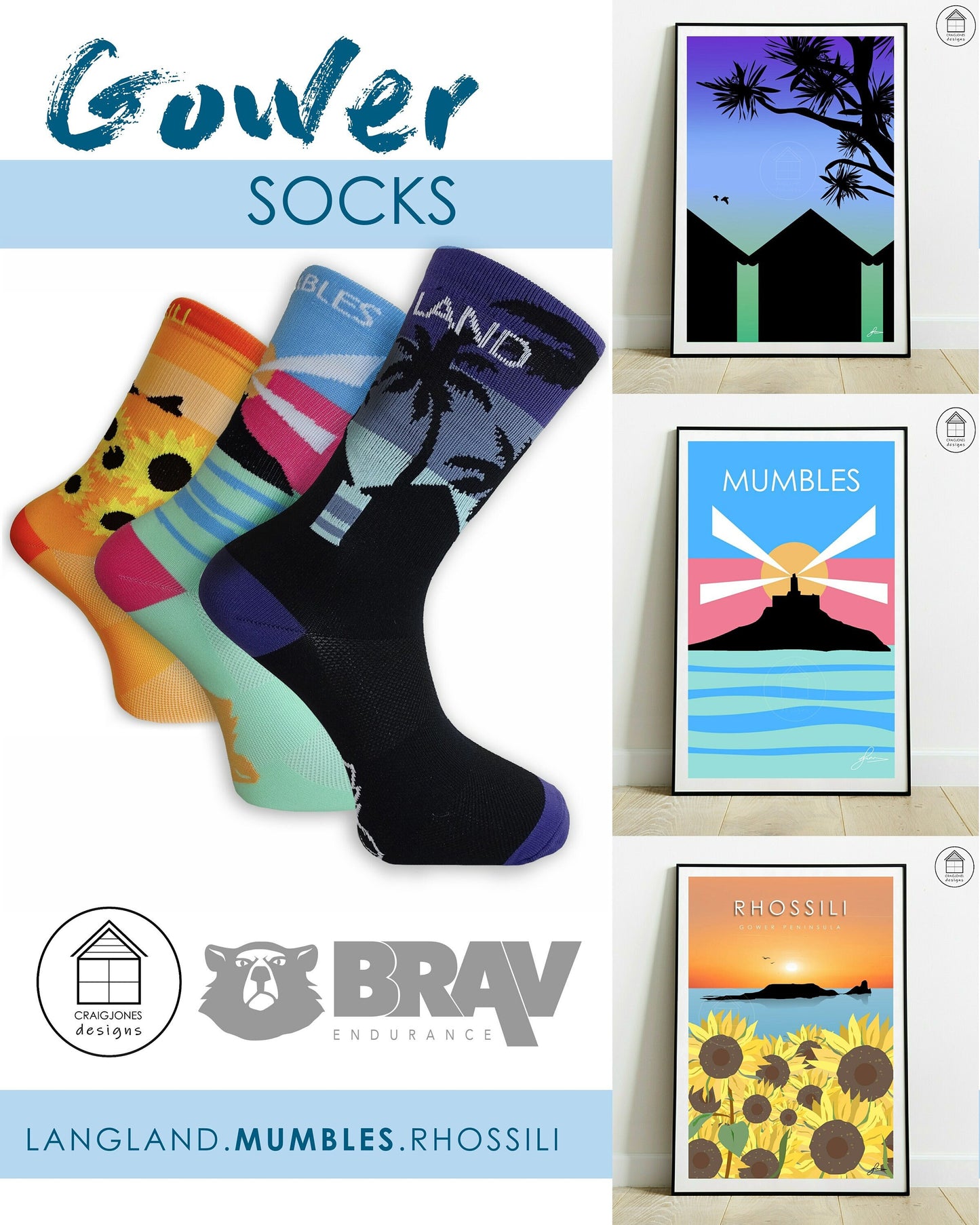 Gower Socks Triple Set