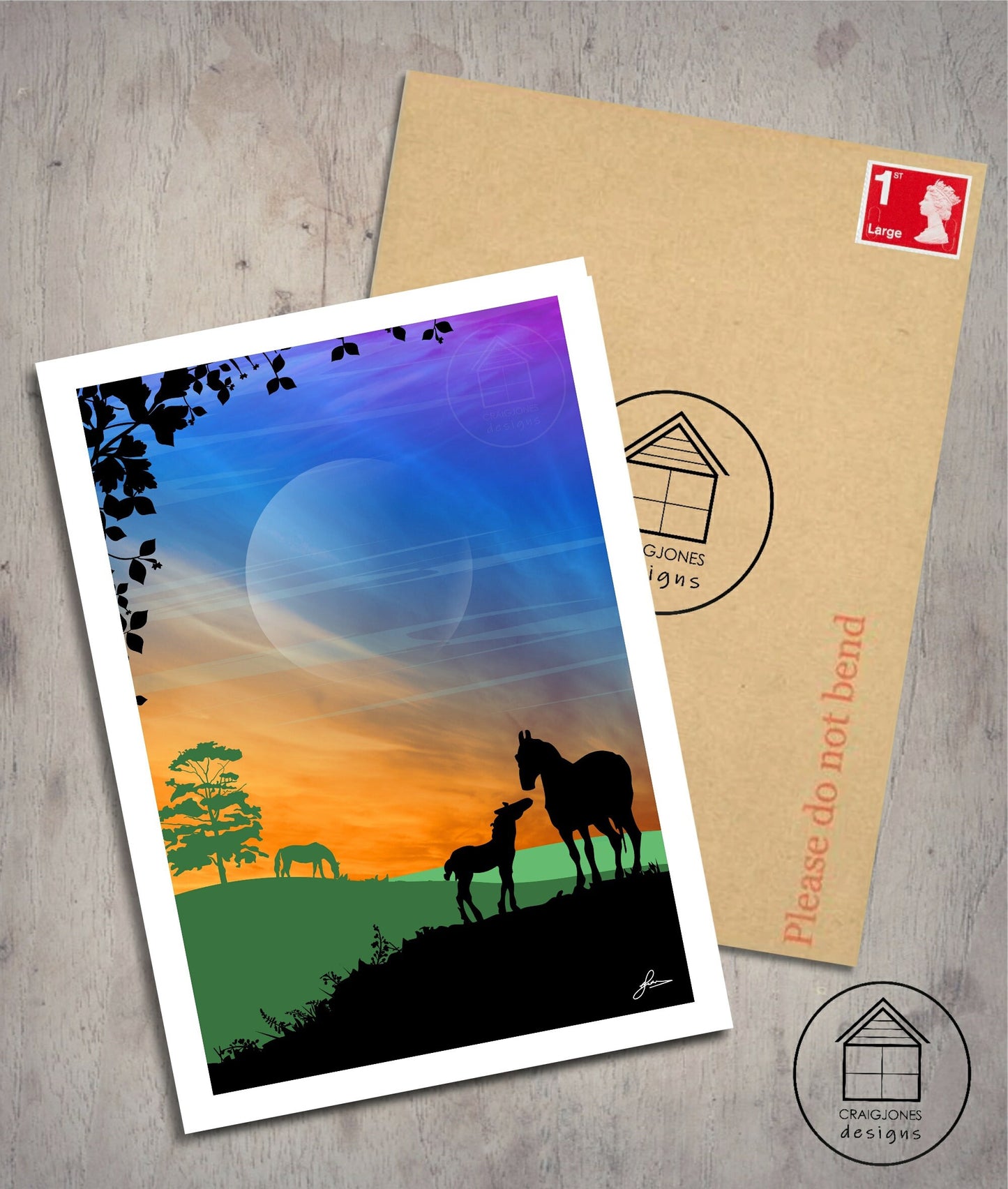 Cefn Bryn, Gower Peninsula Print, Gloss Card, Unframed
