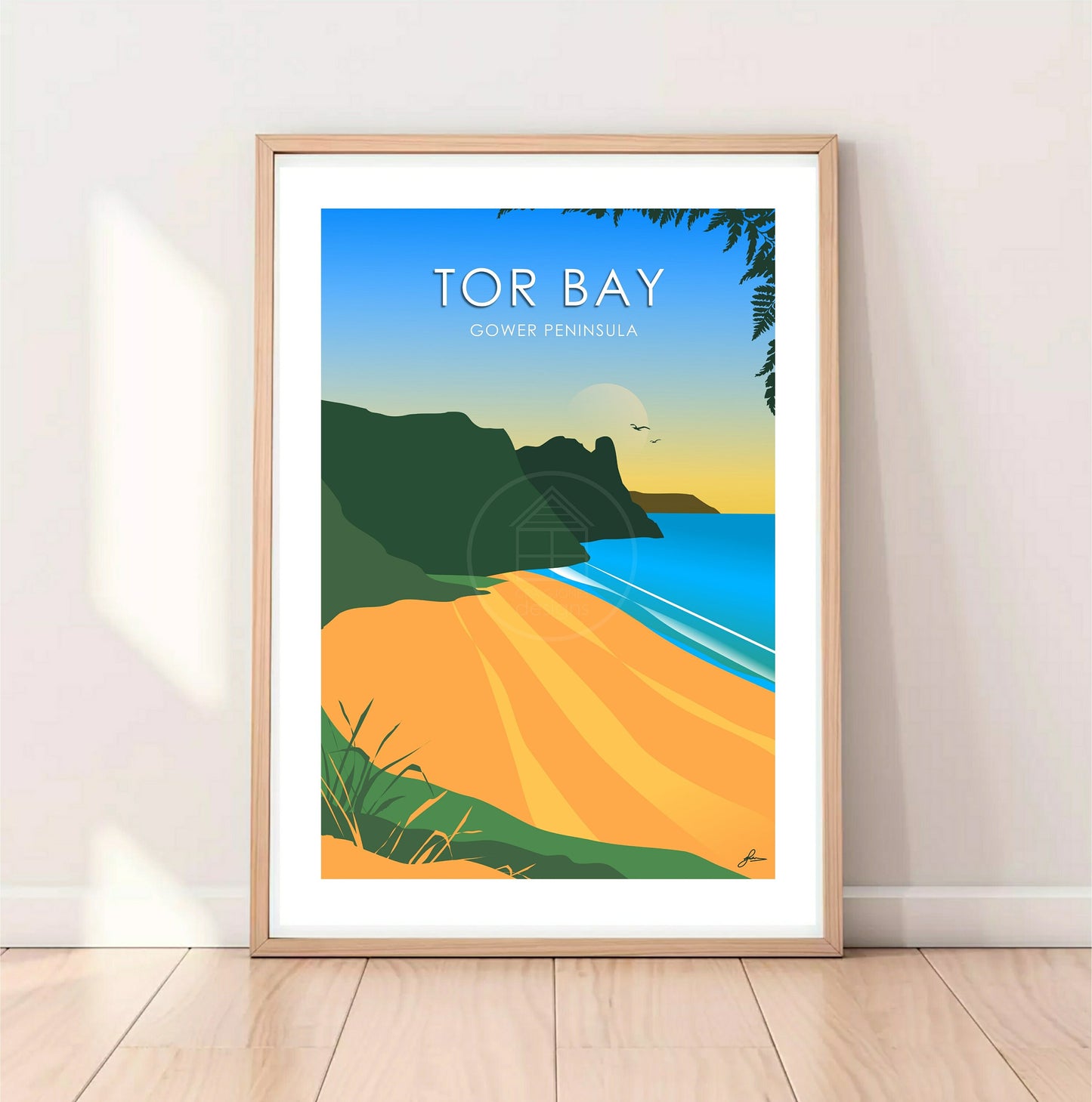 Tor Bay, Gower Peninsula Print, Gloss Card, Unframed