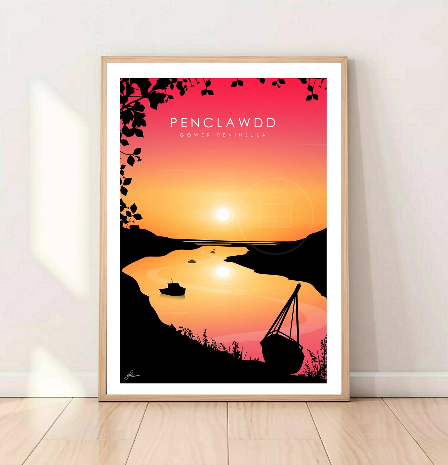 Penclawdd, Gower Peninsula Print, Gloss Card, Unframed