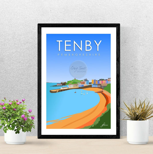 Tenby, Pembrokeshire Print, Gloss Card, Unframed