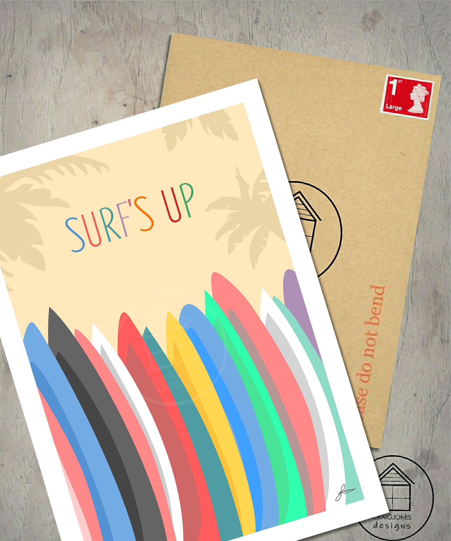 Surf's Up Print, Gloss Card, Unframed