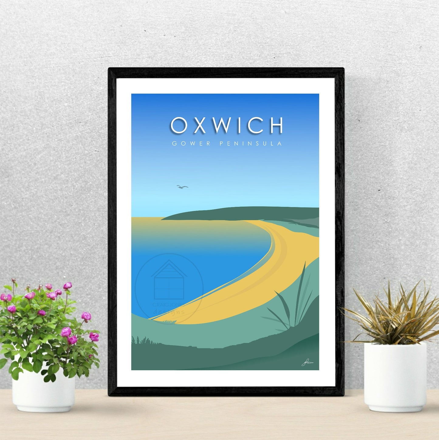 Oxwich Bay, Gower Peninsula Print, Gloss Card, Unframed