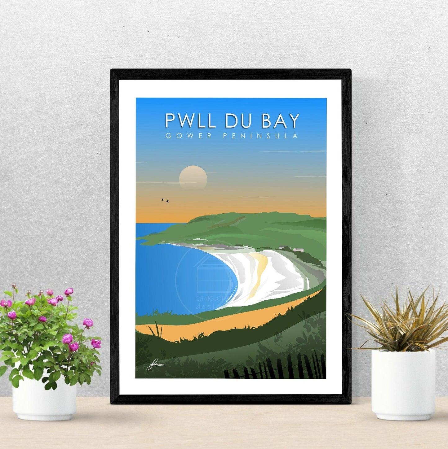 Pwll Du Bay, Gower Peninsula Print, Gloss Card, Unframed
