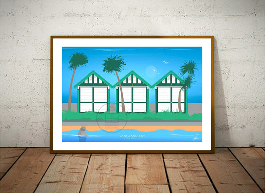 Langland Bay, Gower Peninsula Print, Gloss Card, Unframed