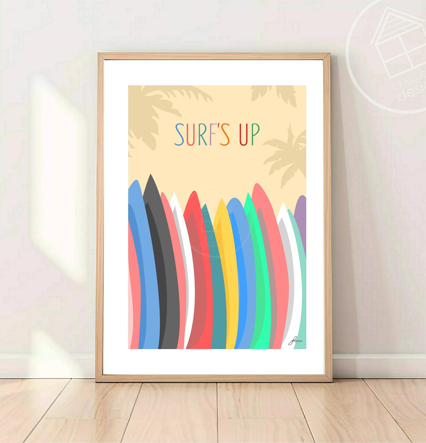 Surf's Up Print, Gloss Card, Unframed