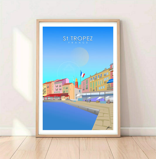 St Tropez, France Print Gloss Card Unframed
