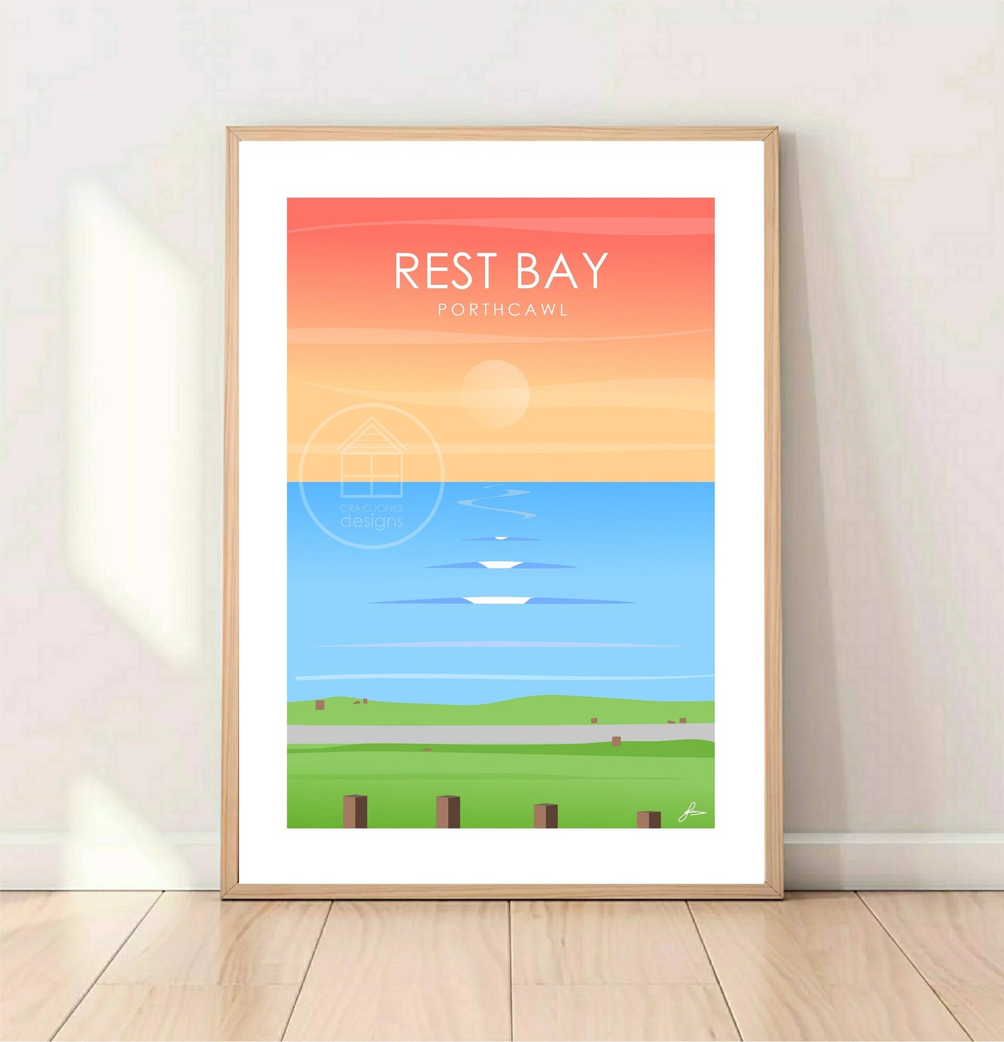 Rest Bay, Porthcawl Print, Gloss Card, Unframed