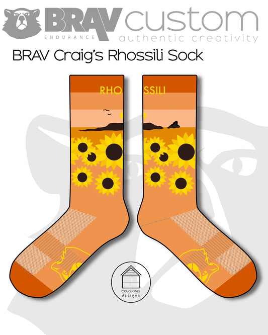 Rhossili Sunflower Socks, Gower Peninsula