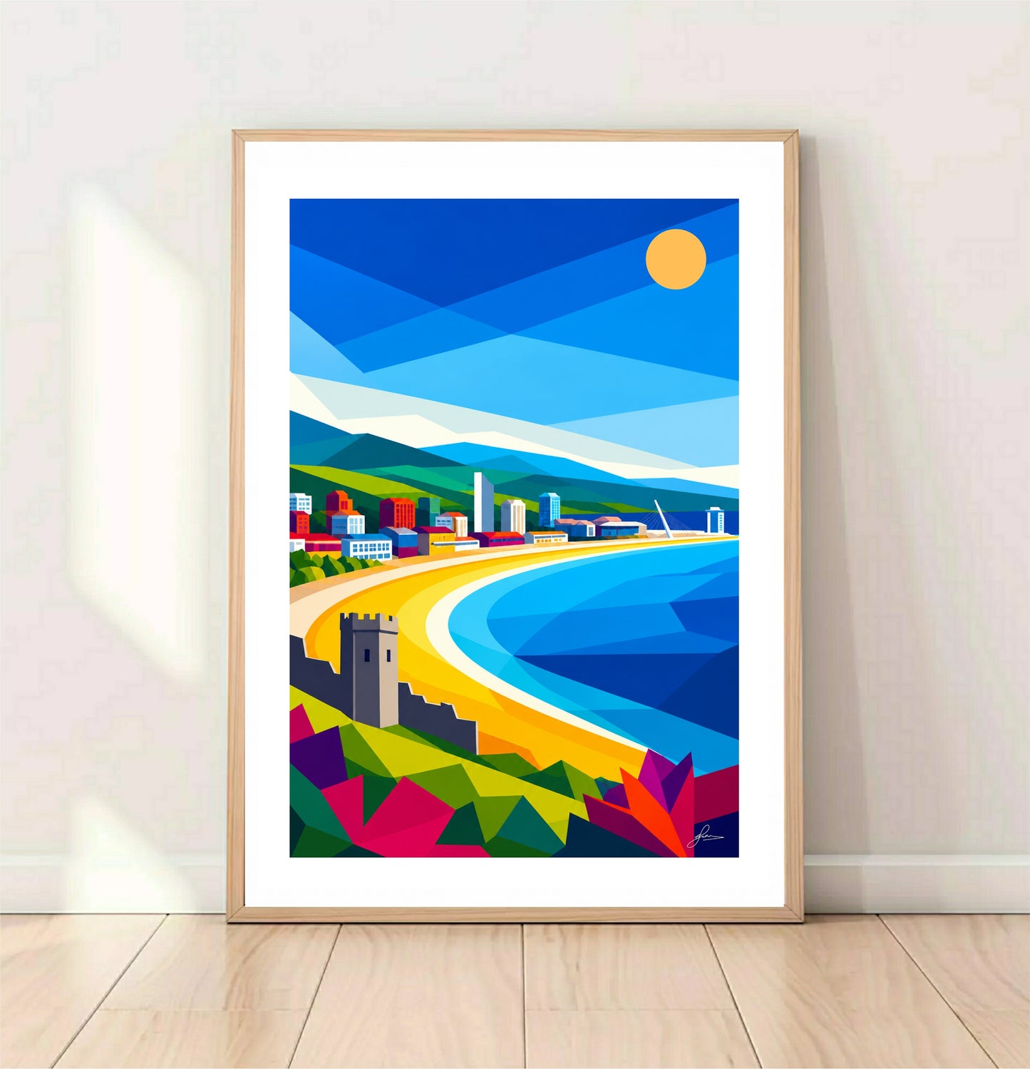 Swansea, Gower Peninsula Print, Gloss Card, Unframed